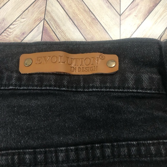 Evolution In Design Break The Rules Black Denim Jeans With Color Accents 42/34. - Picture 5 of 7